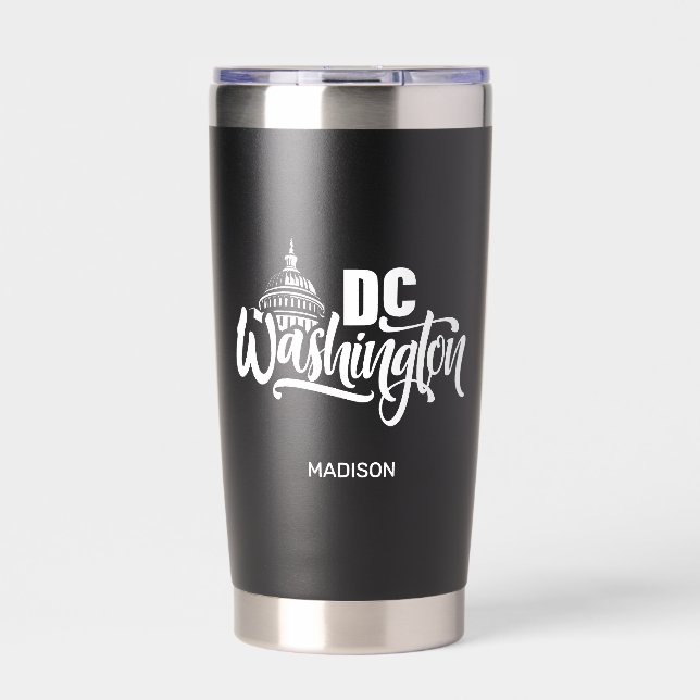 Botella Aislada Nombre personalizado Washington DC (Frente)