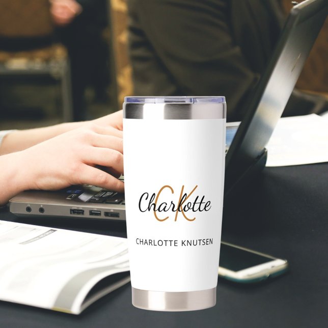 Botella Aislada Nombre simple de las iniciales del monograma (Subido por el creador)