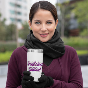 Botella Aislada Novia con semitipografía púrpura