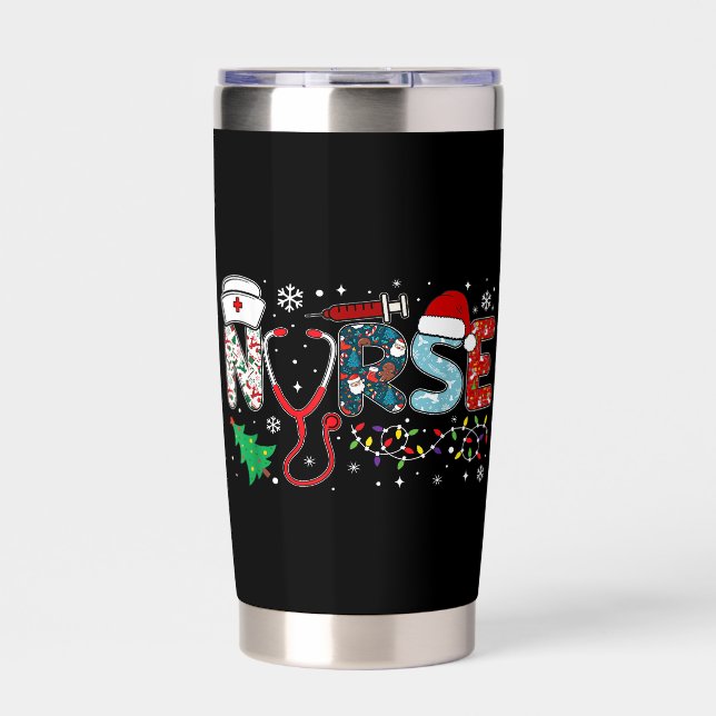 Botella Aislada NURSE Christmas Design (Frente)