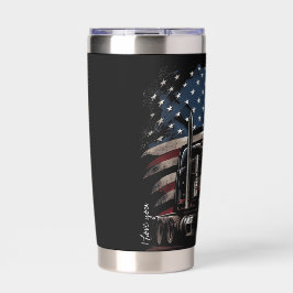 Botella Aislada Orgullo de camioneros americanos