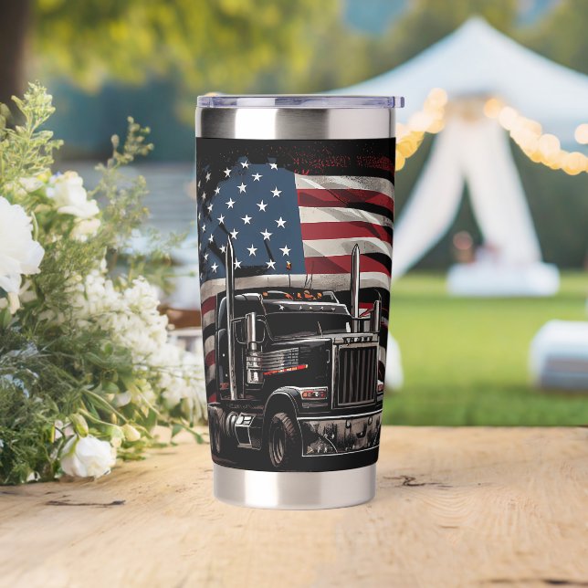 Botella Aislada Orgullo de camioneros americanos (Boda)