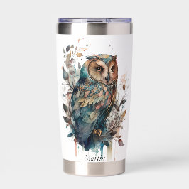 Botella Aislada Ornate Owl