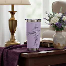 Botella Aislada Palabras cristianas cruzadas personalizadas