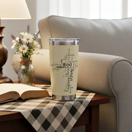 Botella Aislada Palabras cristianas cruzadas personalizadas