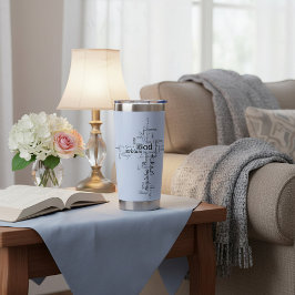 Botella Aislada Palabras cristianas cruzadas personalizadas