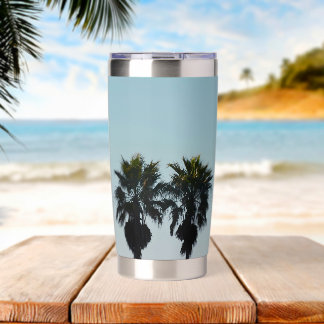 Botella Aislada Palmeras de verano