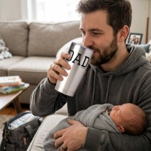 Botella Aislada Papá Estableció Día del Padre Personalizable Año