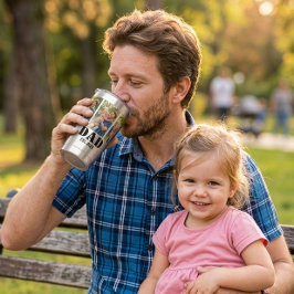 Botella Aislada Papá Estableció Negrita Texto Negro 3 foto