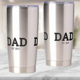 Botella Aislada Papá Estableció Nuevo Regalo de Papá Aislado