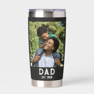 Botella Aislada Papá Estableció Regalo de Fotos Día del Padre