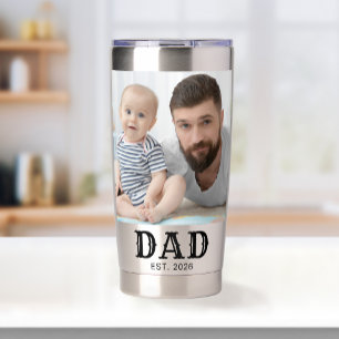 Botella Aislada Papá Estableció Tipografía Negra 2 Foto
