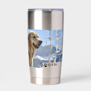 Botella Aislada Papá perro personalizado mejor que nunca