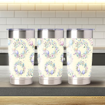 Patrón artístico de Pascua Tumbler térmico de 20oz