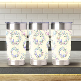 Botella Aislada Patrón artístico de Pascua Tumbler térmico de 20oz