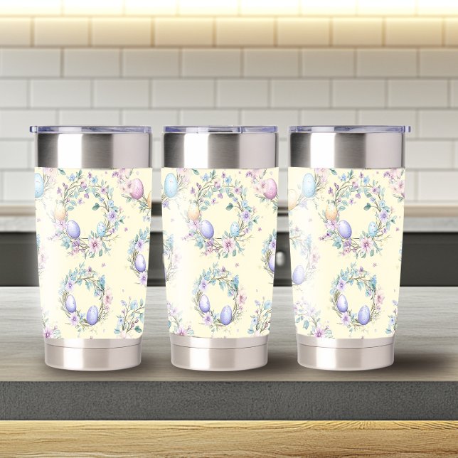 Botella Aislada Patrón artístico de Pascua Tumbler térmico de 20oz (Subido por el creador)