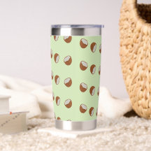 Patrón de cortes de coco en verde