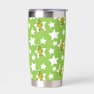 Botella Aislada Patrón de estrella de Grinch asomándose