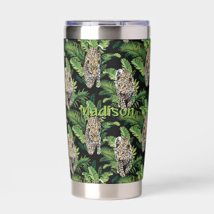Botella Aislada Patrón de leopardo monográfico personalizado