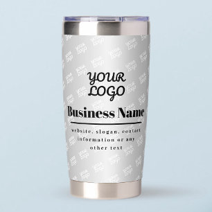 Botella Aislada Patrón de logotipos de empresa y texto negro