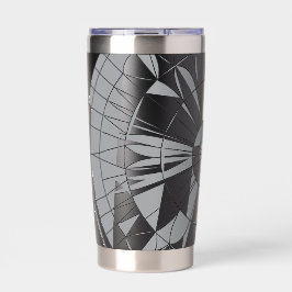 Botella Aislada Patrón de Mandala Geométrico
