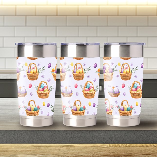 Botella Aislada Patrón de Pascua de moda Tumbler térmico de 20oz (Subido por el creador)