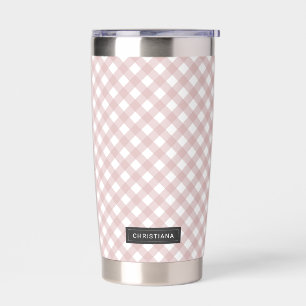 Botella Aislada Patrón de trenzado de color rosa oscuro Minimalist