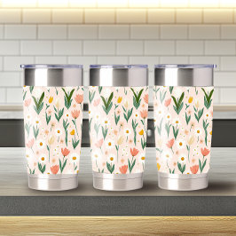 Botella Aislada Patrón dramático de Pascua Tumbler térmico de 20oz