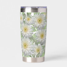 patrón floral blanco