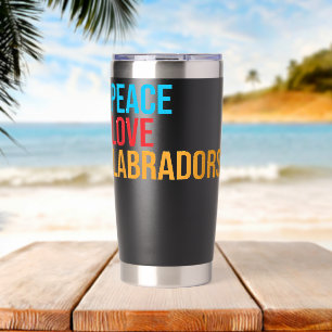 Botella Aislada Paz Amor Labrador