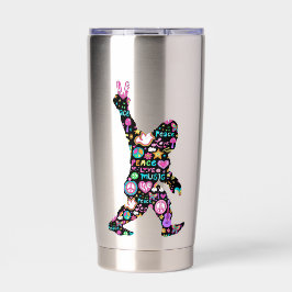 Botella Aislada Peace Love Bigfoot Hippie Funny Bigfoot Lover     