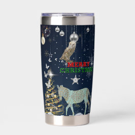 Botella Aislada Pegatina de Navidad con impresión de fantasía de B