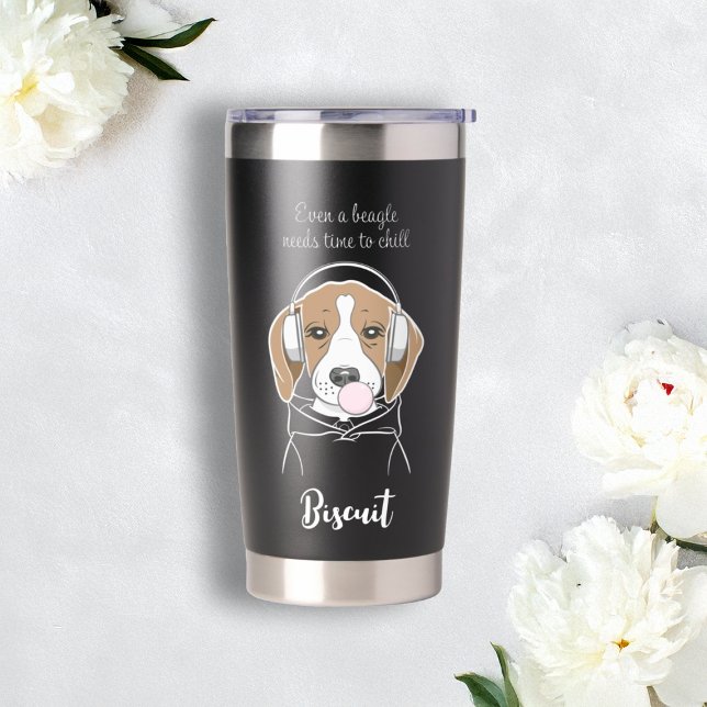 Botella Aislada Perro escalofriante con un beagle gracioso de Bubb (Subido por el creador)