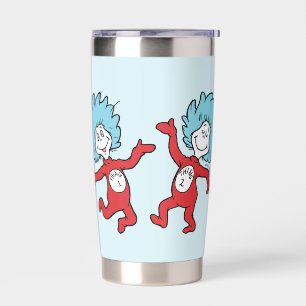 Botella Aislada Personaje de Dr. Seuss Cosa 1 y Cosa 2