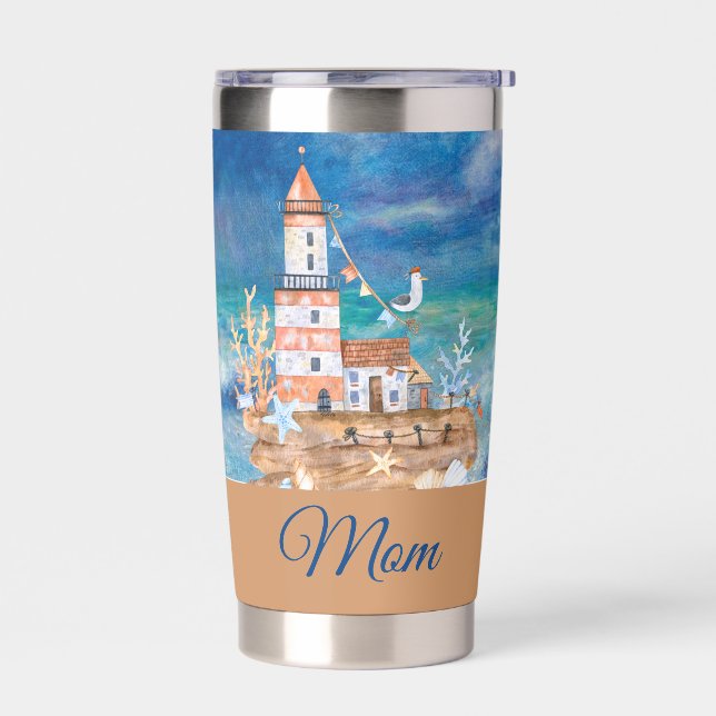 Botella Aislada Personalizable de faro acuático (Izquierdo)