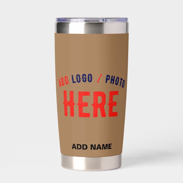 BOTELLA AISLADA PERSONALIZABLE MODERNO ELEGANTE BROWN VERIFICADO M (Frente)