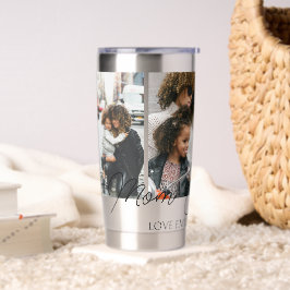 Botella Aislada Personalizado de Día de la Madre 4 fotos Collage m