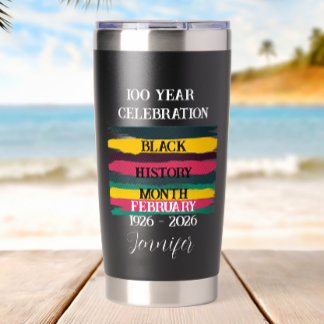 Botella Aislada Personalized 100 years celebration black history 