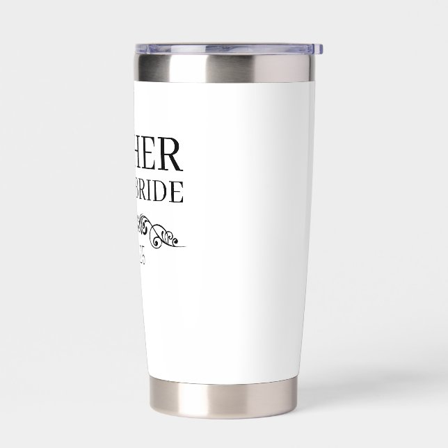 Botella Aislada Personalized Mother of the Bride Custom Tumbler,  (Izquierdo)