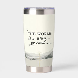 Botella Aislada Personalized Travel Motivation Quote | The World 