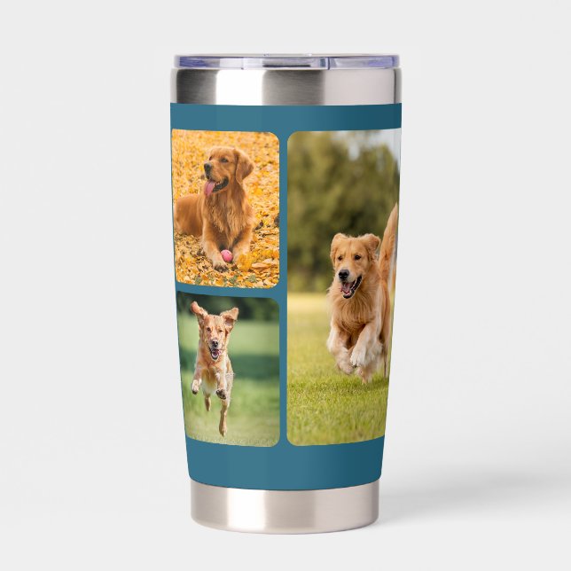 Botella Aislada Pet Memorial Custom Photo Keepsake (Frente)