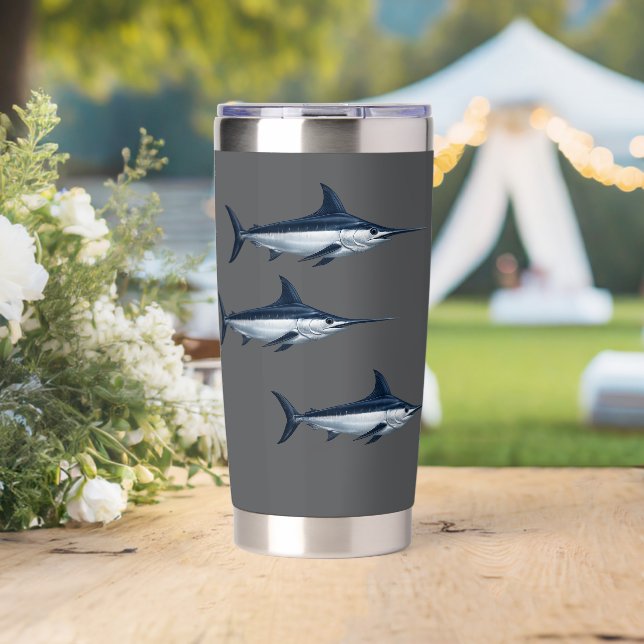 Botella Aislada Pez espada (Boda (girado))