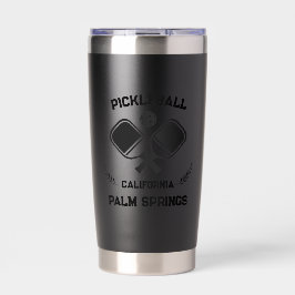 Botella Aislada Pickleball Paddle Palm Springs Personalizado de Ca
