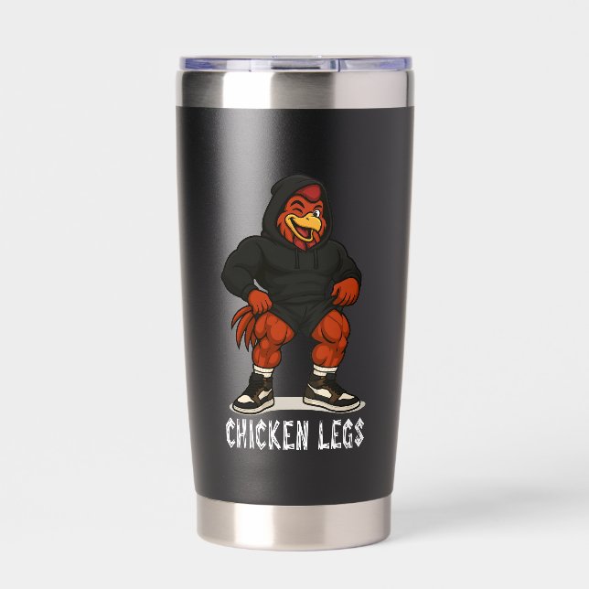 Botella Aislada Piernas de Pollo – Divertido Entrenamiento de Poll (Frente)