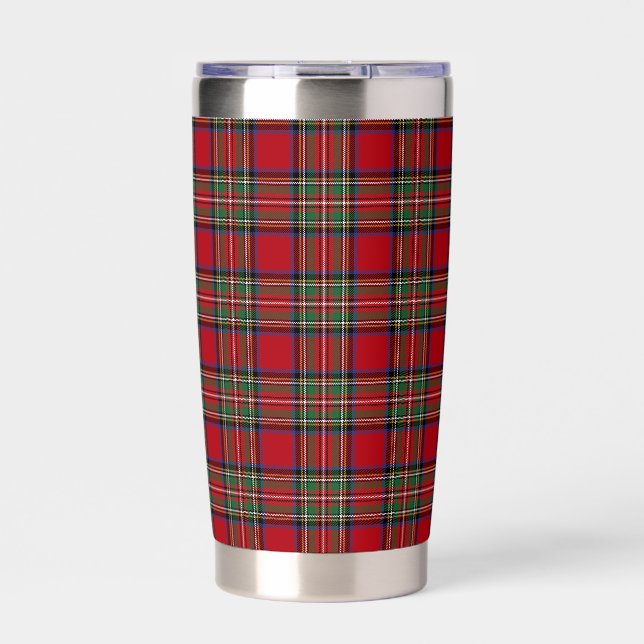 Botella Aislada Plaid Elegant Rustic Stewart Tartan (Frente)