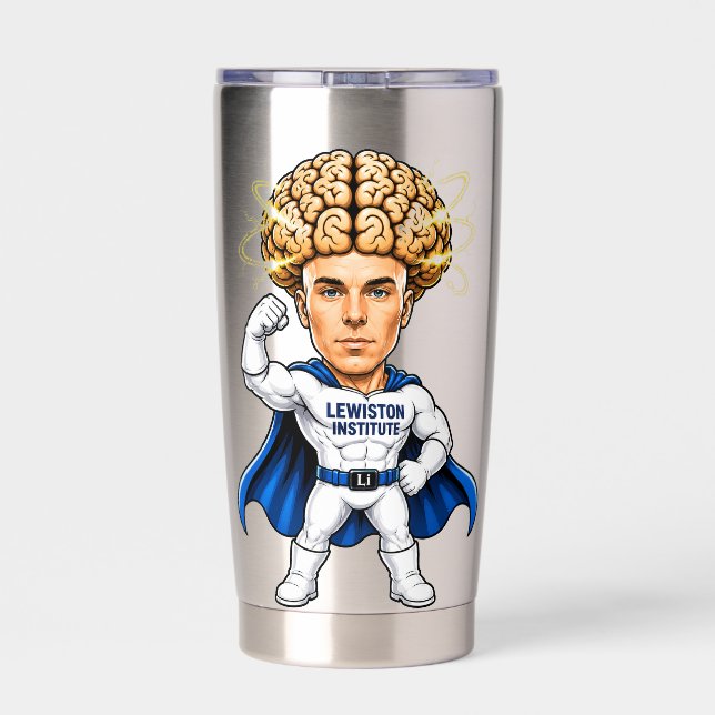 Botella Aislada Poder Cerebral de Superhéroe (Detrás)