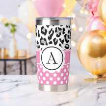 Puntos femeninos y estampado de animales con monog