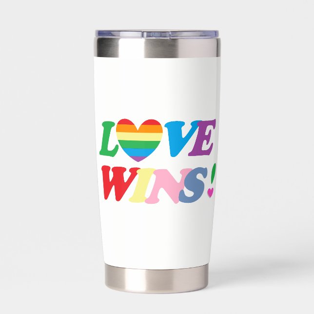 Botella Aislada Rainbow Love Wins LGBT (Detrás)