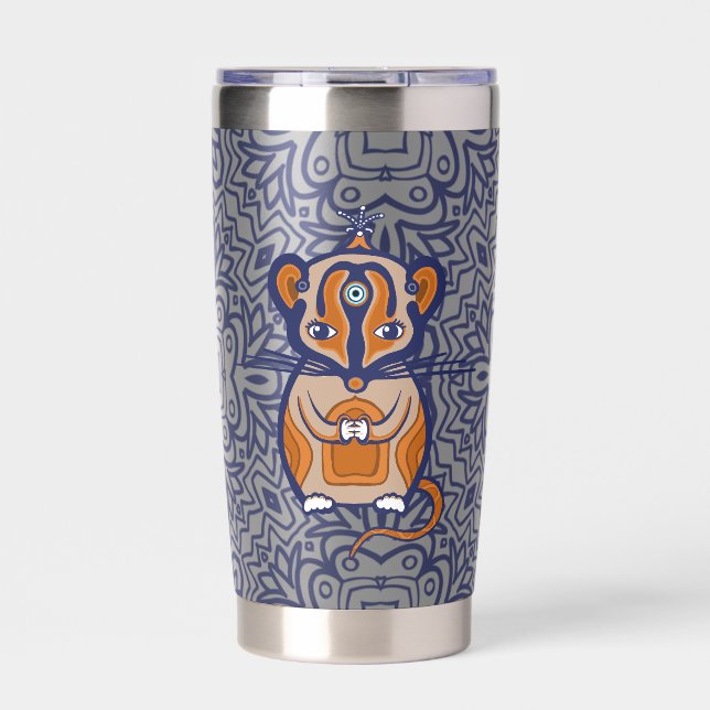 Botella Aislada Ratón Marrón Pequeño (Frente)