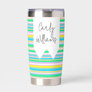 Botella Aislada Rayas pastel personalizadas